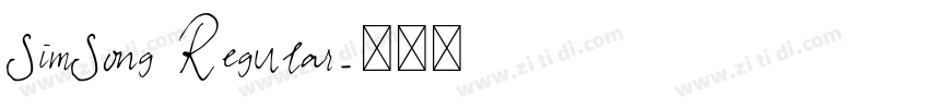 SimSong Regular字体转换